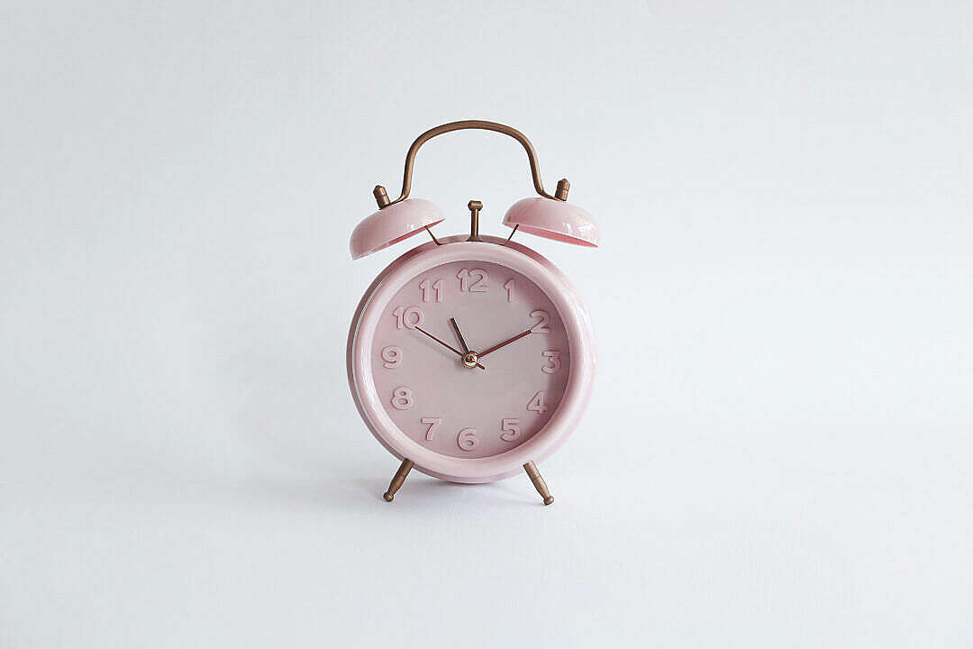 Pink Vintage Alarm Clock Retro