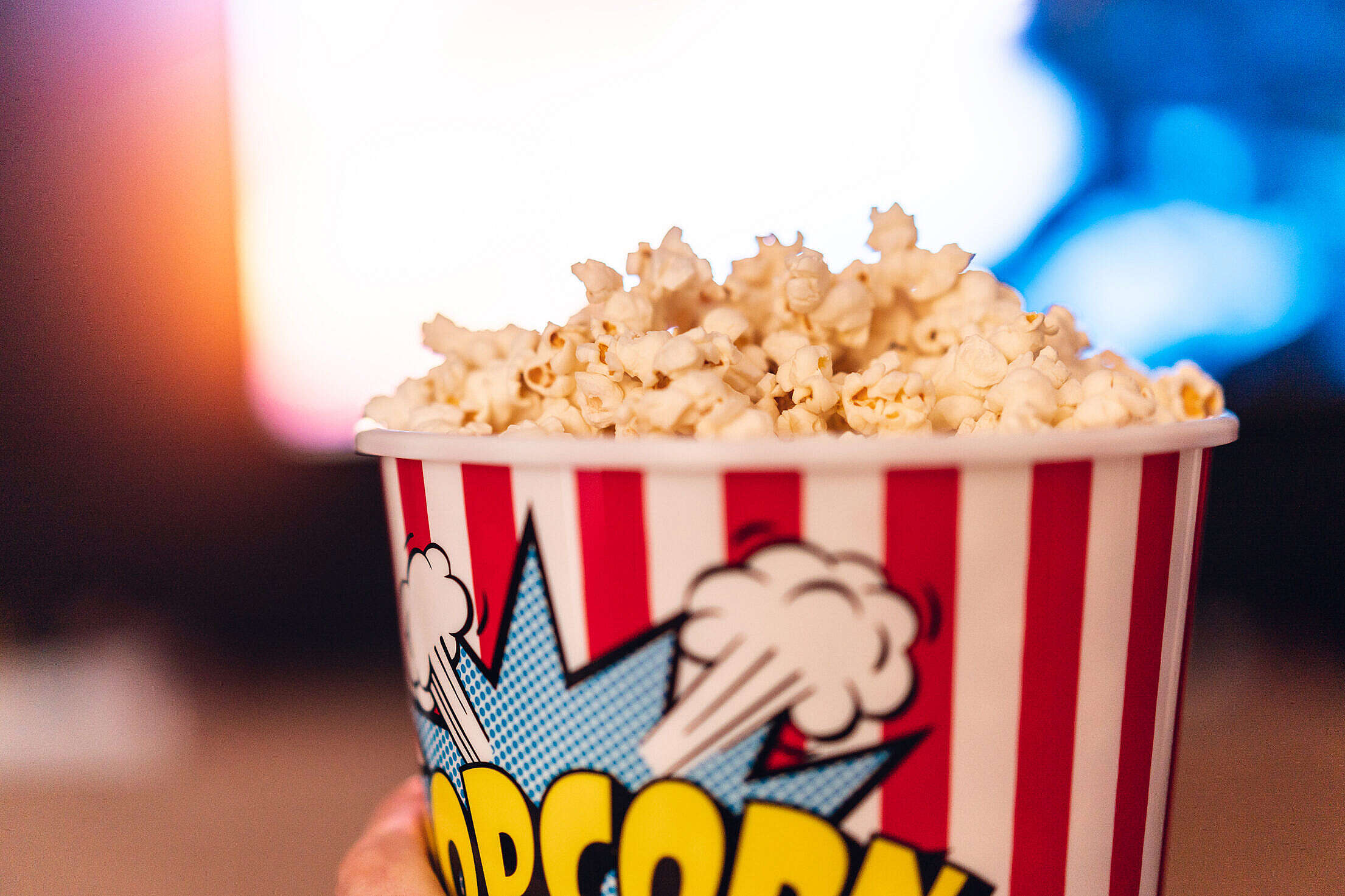 Popcorn and Movies Free Stock Photo
