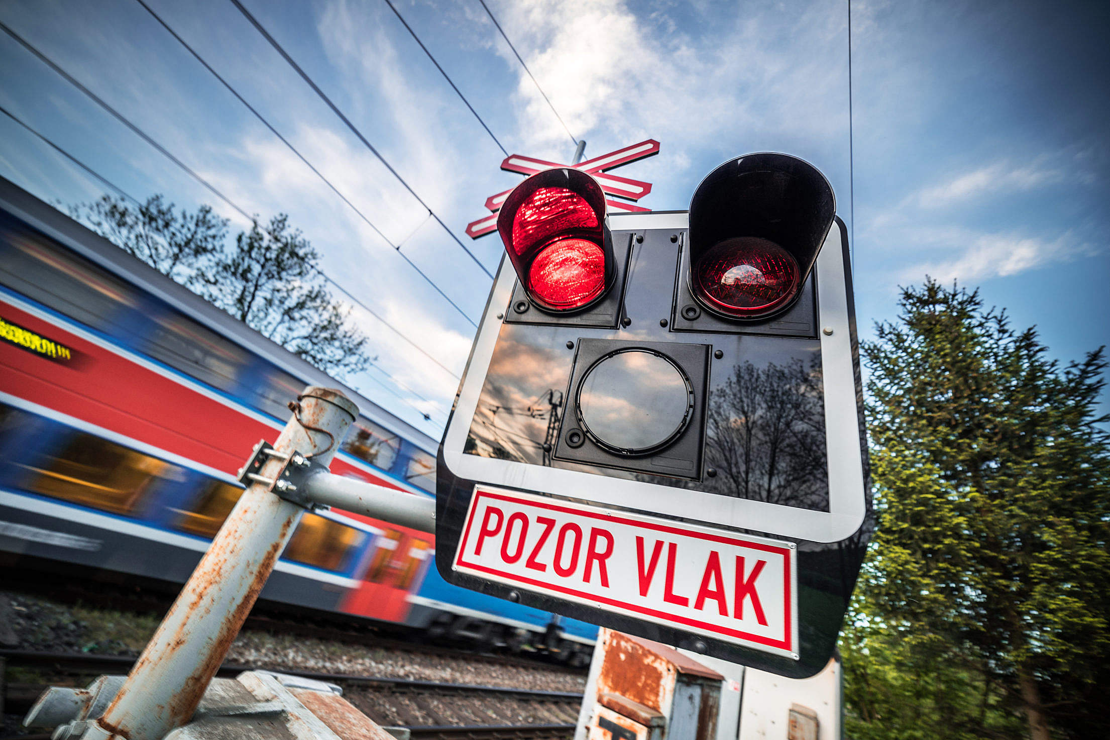 Pozor Vlak Czech Railway Crossing Sign Free Stock Photo Picjumbo | My ...