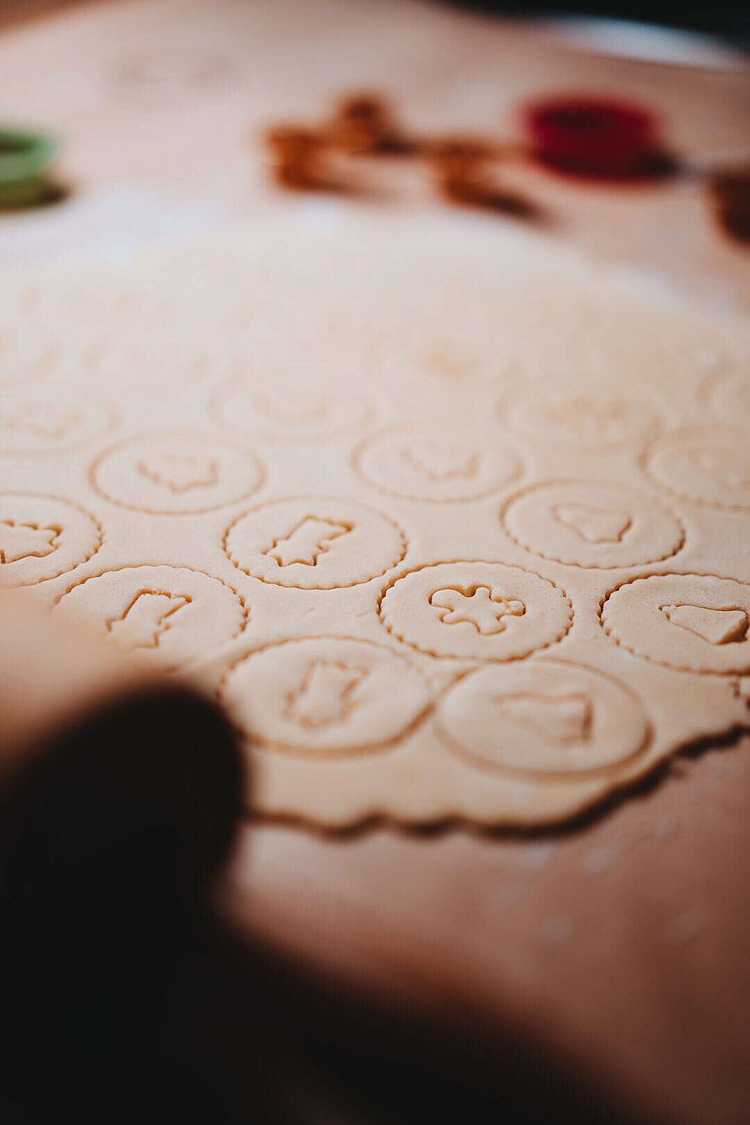 Preparing Christmas Linzer Cookies