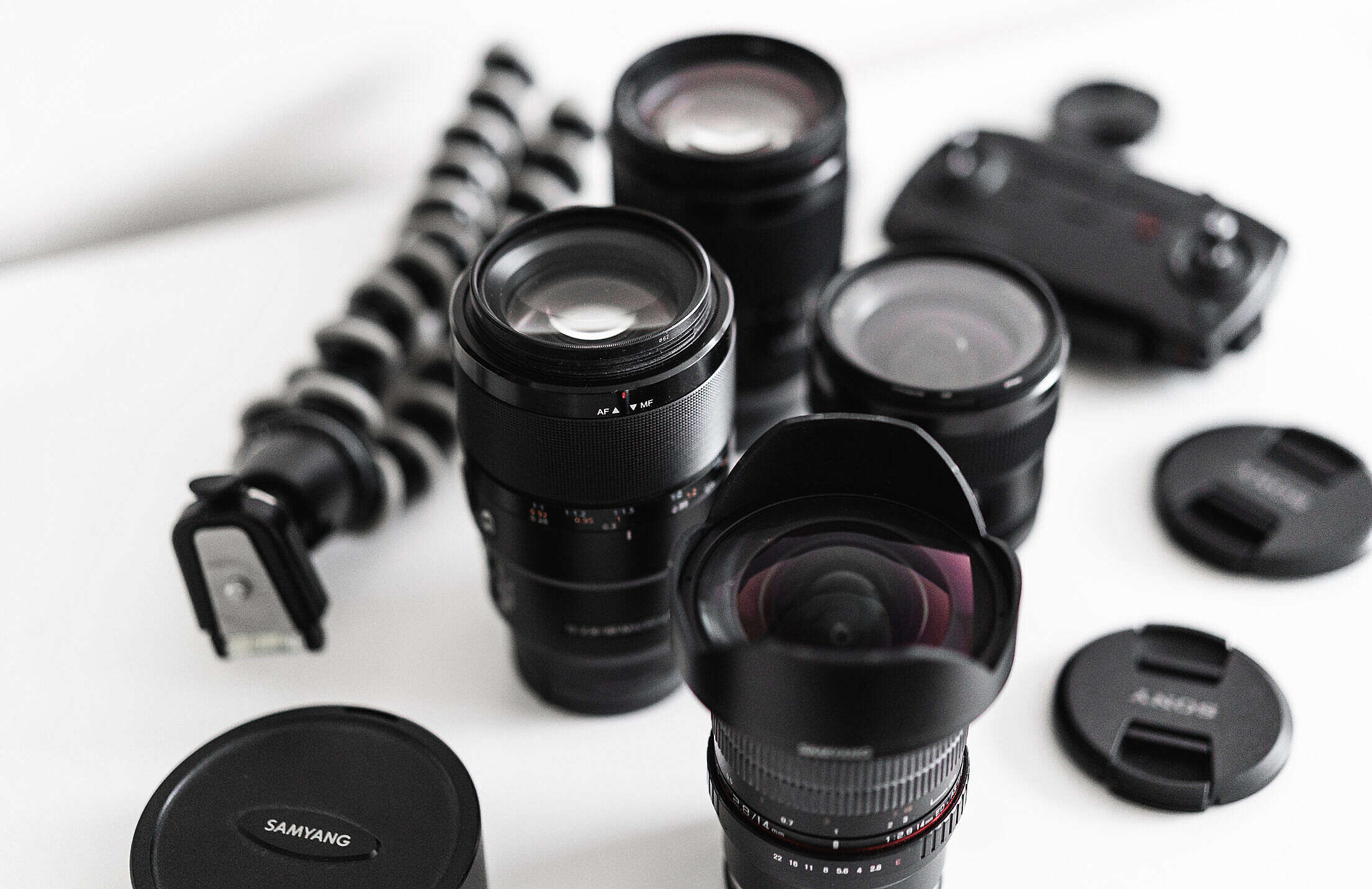 Professional Camera Lenses Setup Pro Photographer Free Stock Photo