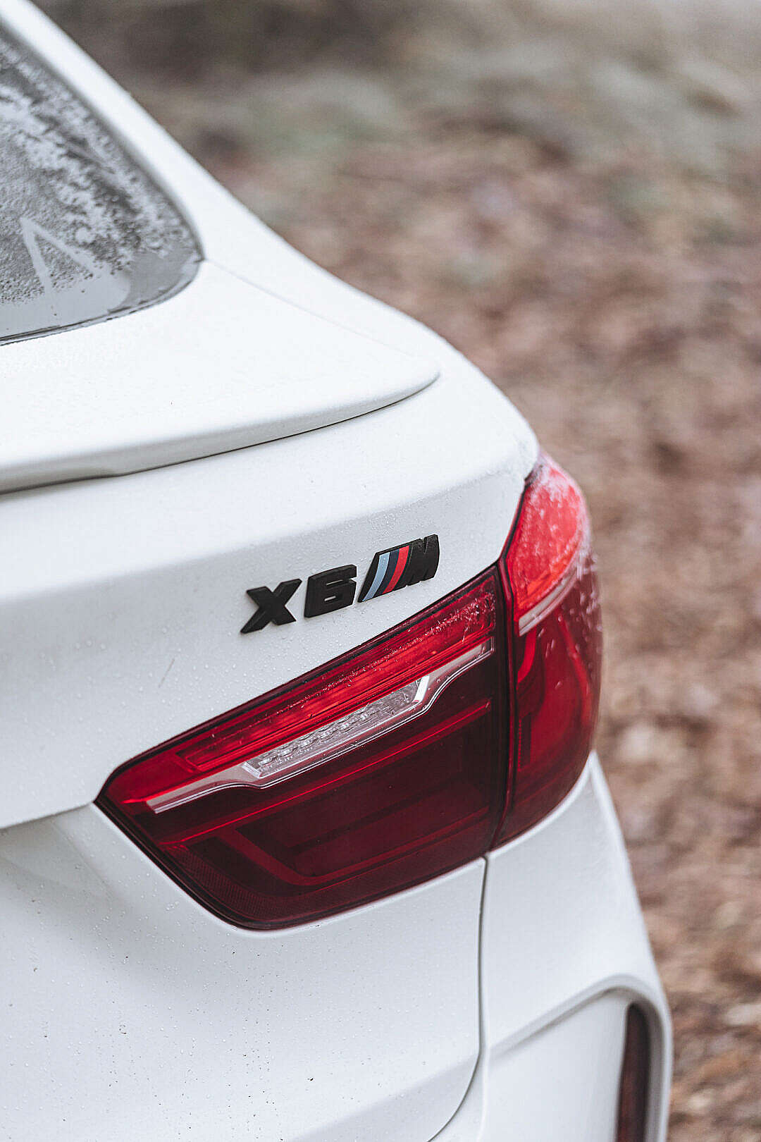 Download Rear Black Logo Badge BMW X6M in Winter FREE Stock Photo