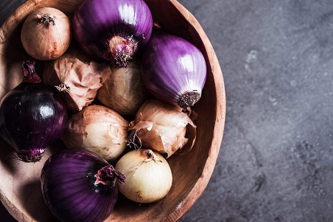 Download Red and Yellow Onions FREE Stock Photo