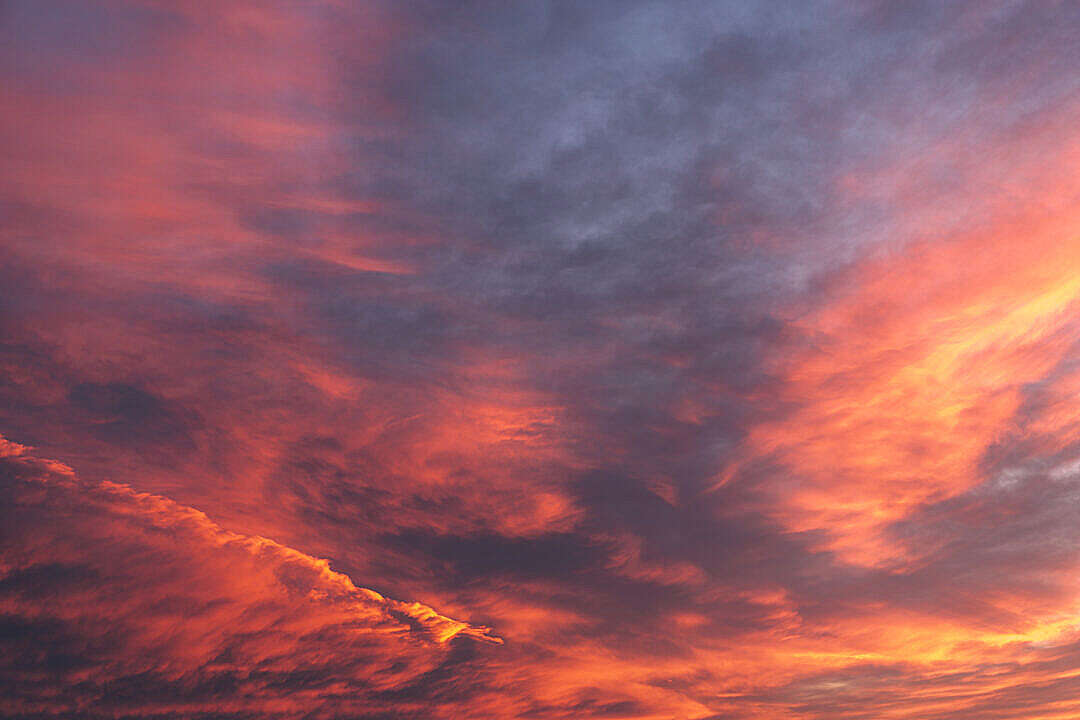 Download Red Clouds During Beautiful Sunset FREE Stock Photo