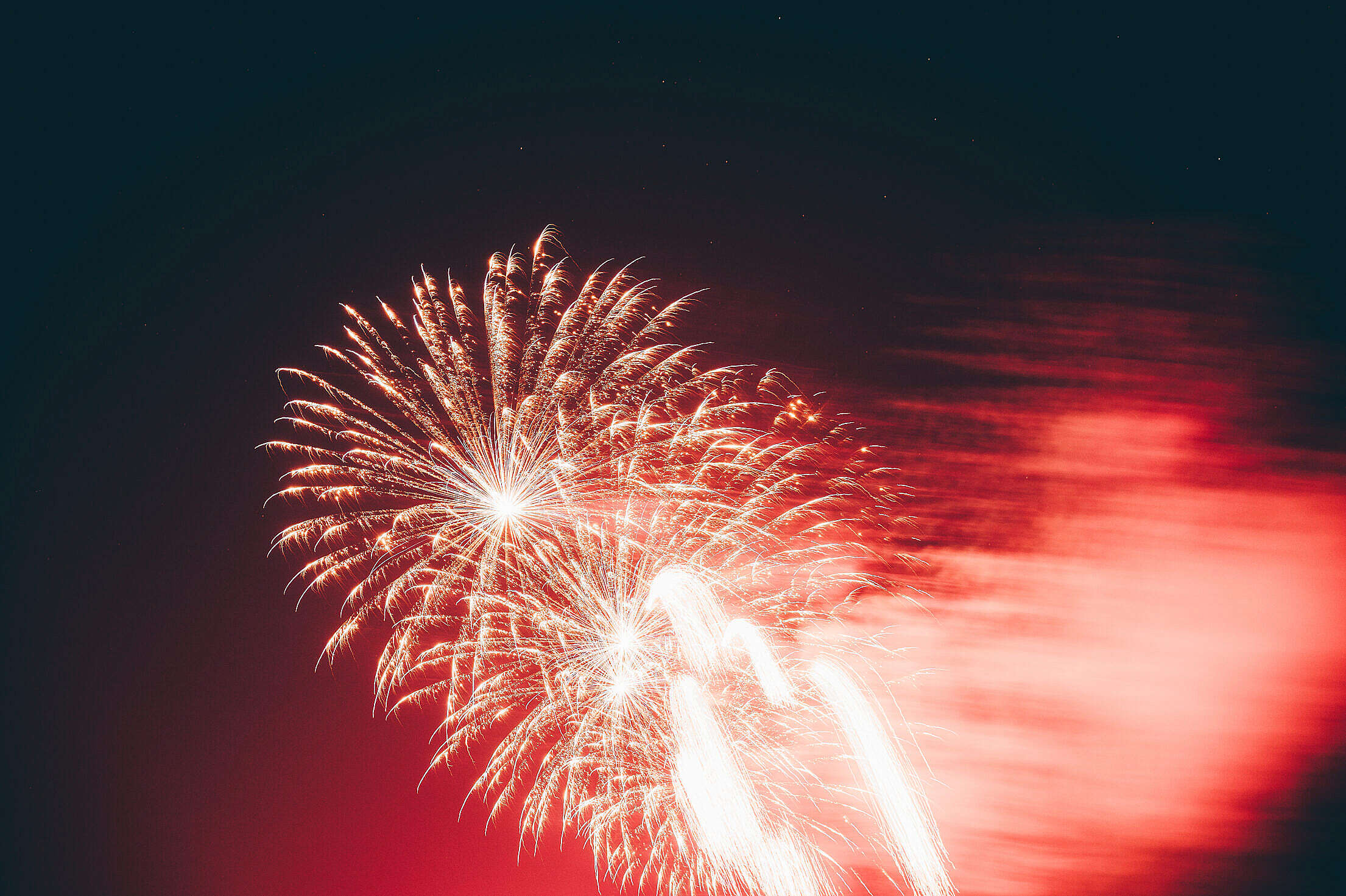 Red Fireworks Free Stock Photo