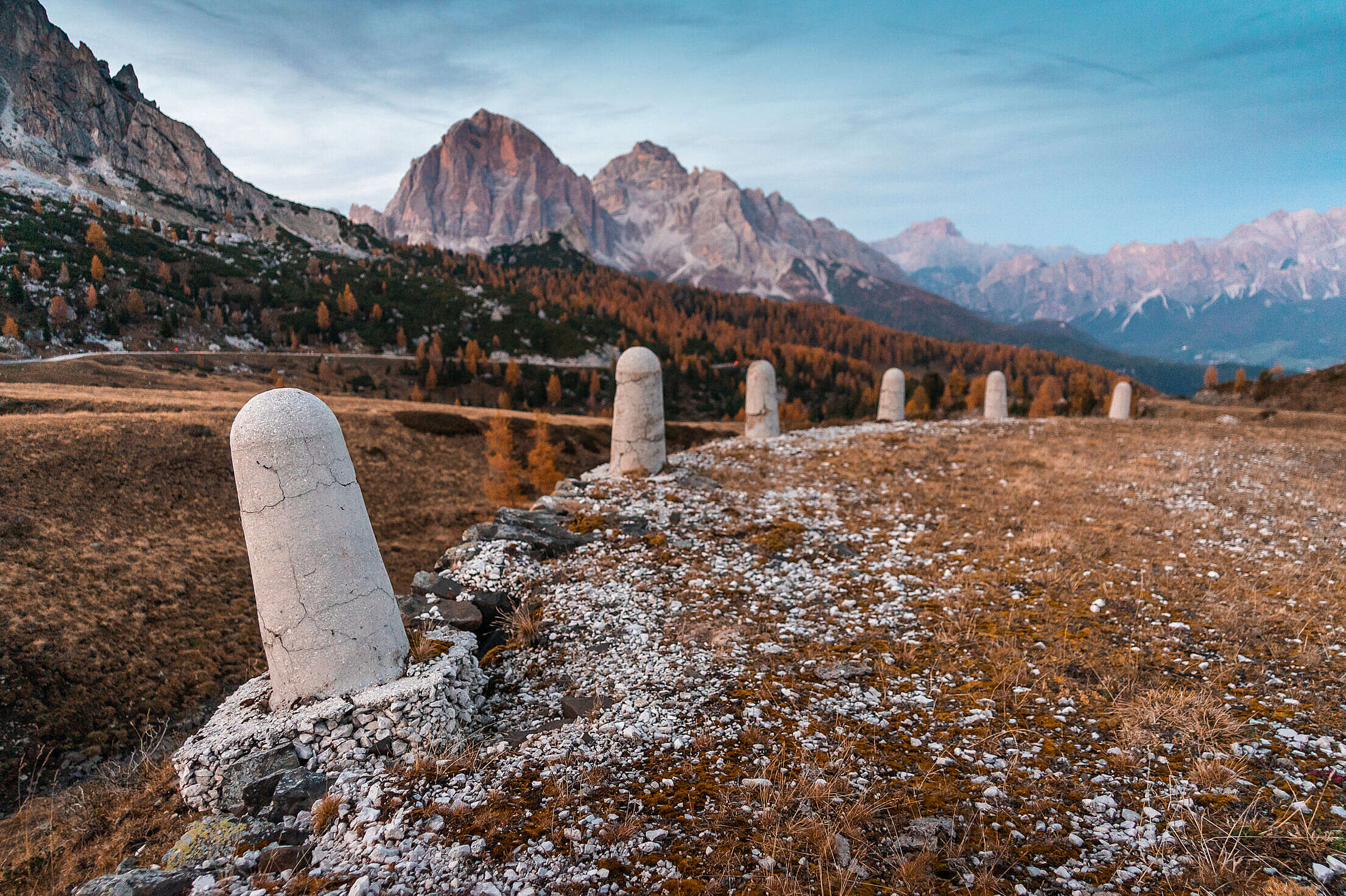Remains of the Original Alpine Road Passo di Giau in Dolomites, Italy Free Stock Photo