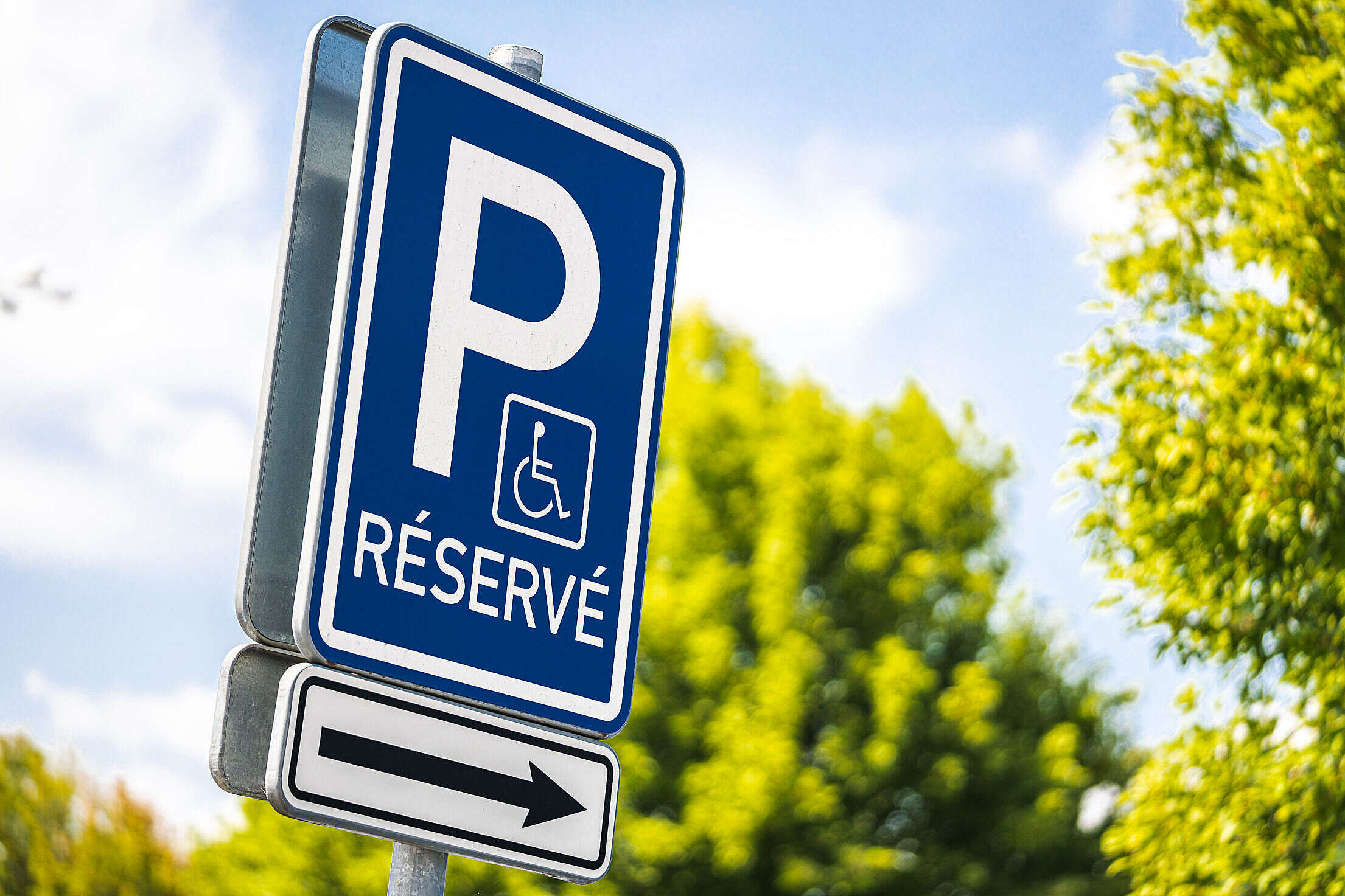 Reserved Parking Space for Handicapped Free  Stock Photo  