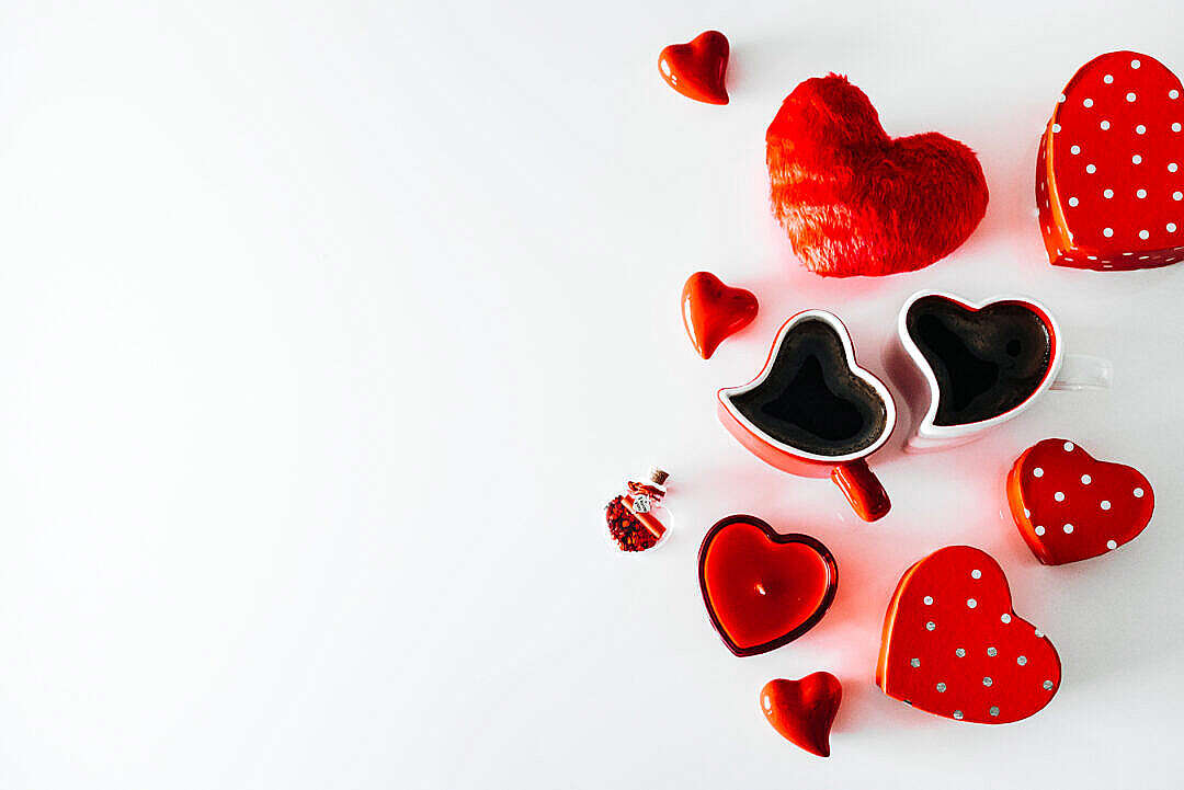 Download Romantic Heart-Shaped Objects FREE Stock Photo