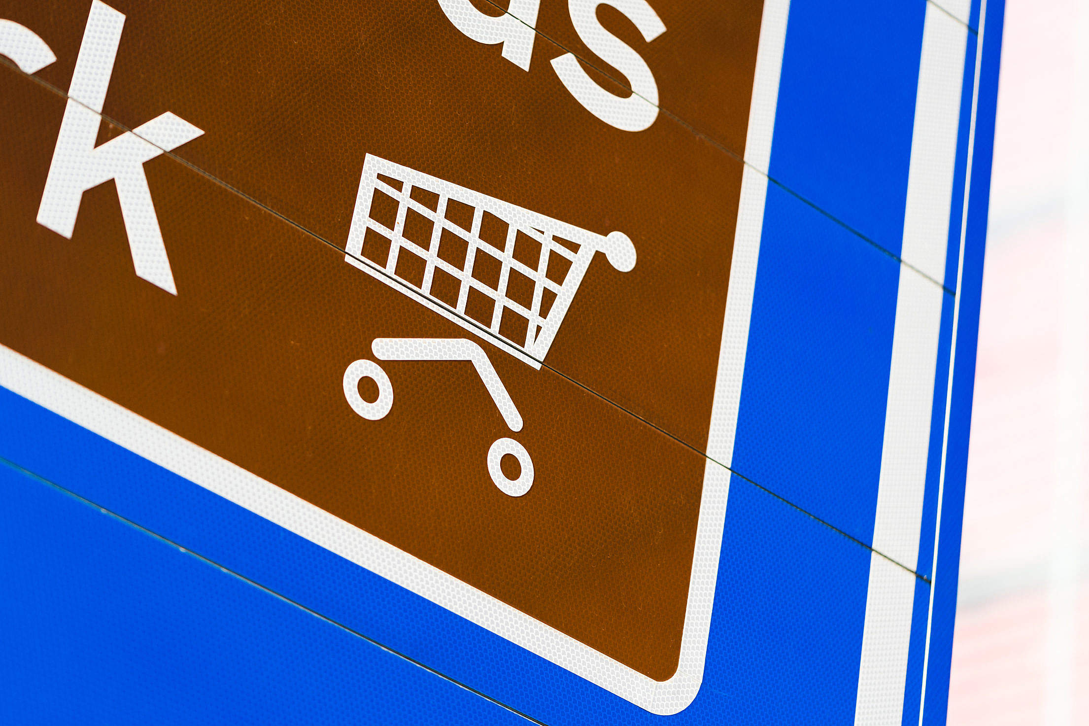 Shopping Cart Icon on Road Sign Free Stock Photo picjumbo
