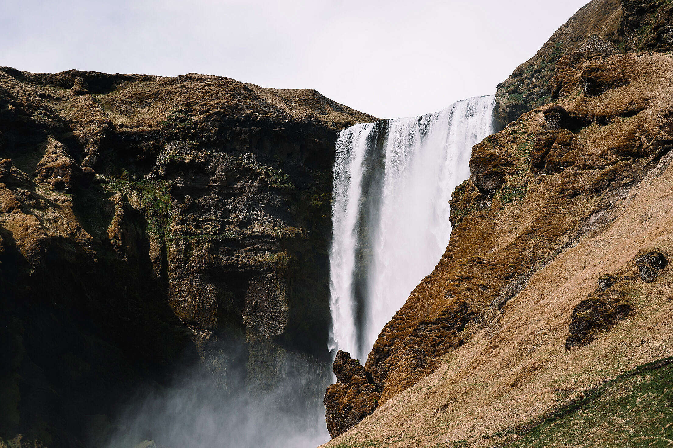 Skógafoss Waterfall Iceland Free Stock Photo