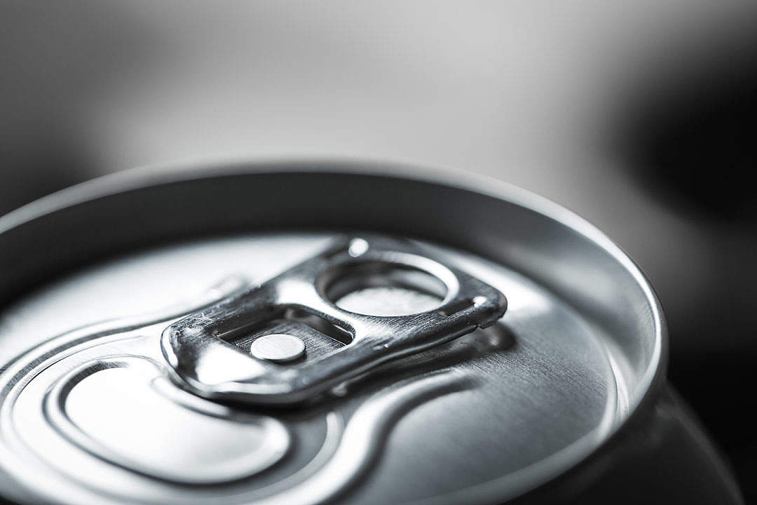 Soda Can Pop Tab Close Up