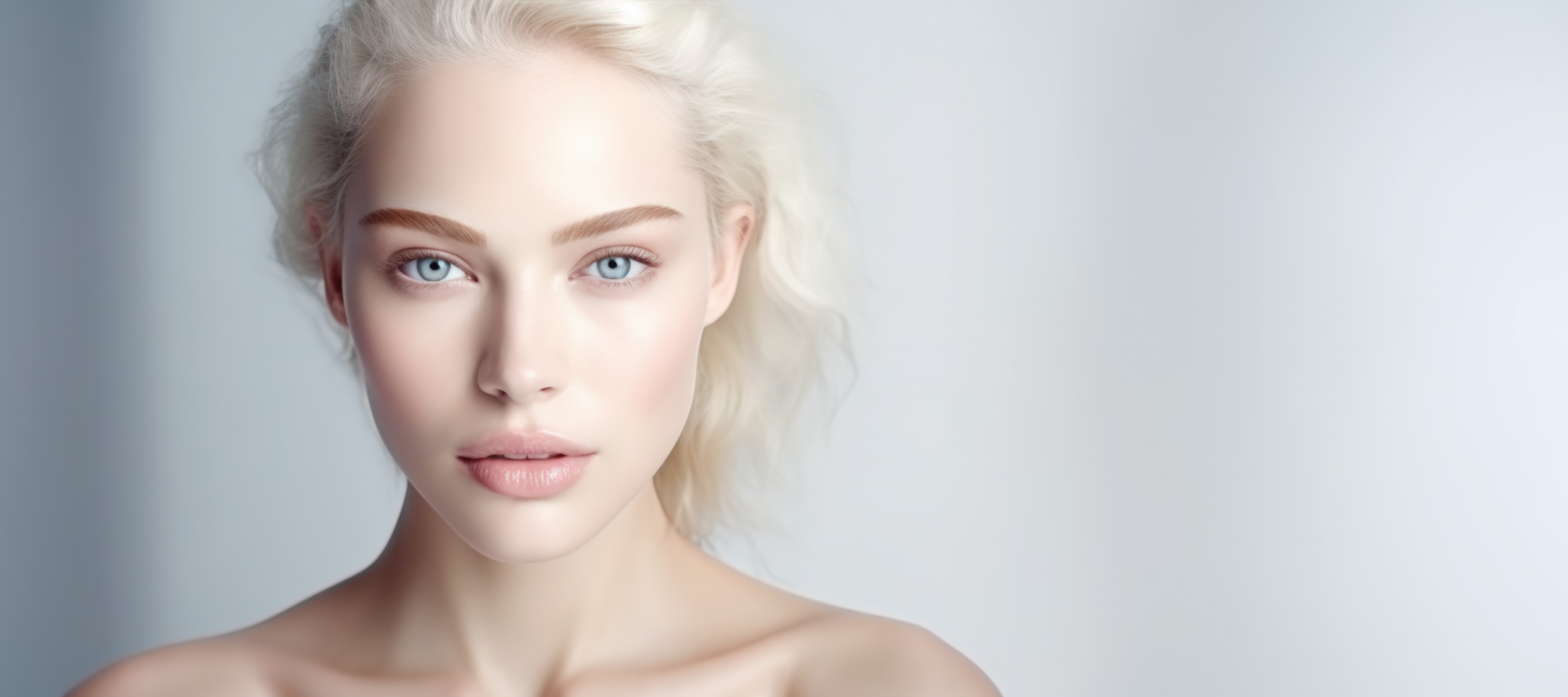 Soft Woman Face Portrait for Beauty Salon Treatment Skin Product