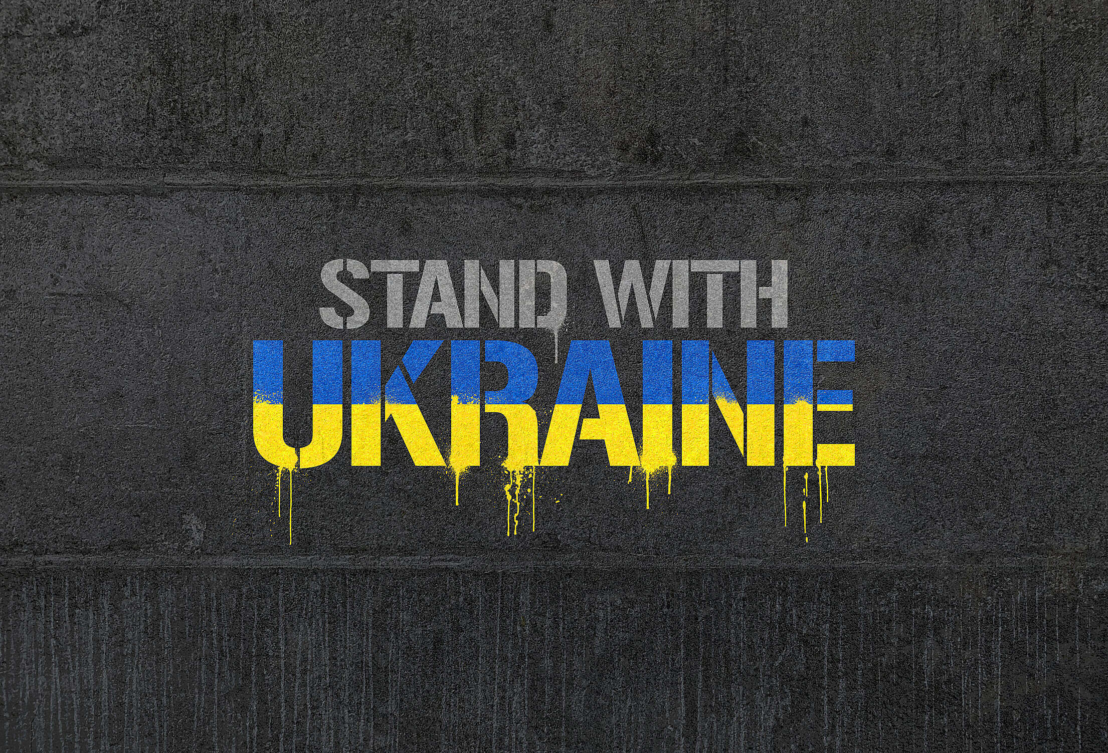 Spray Painted Inscription Stand With Ukraine Free Stock Photo
