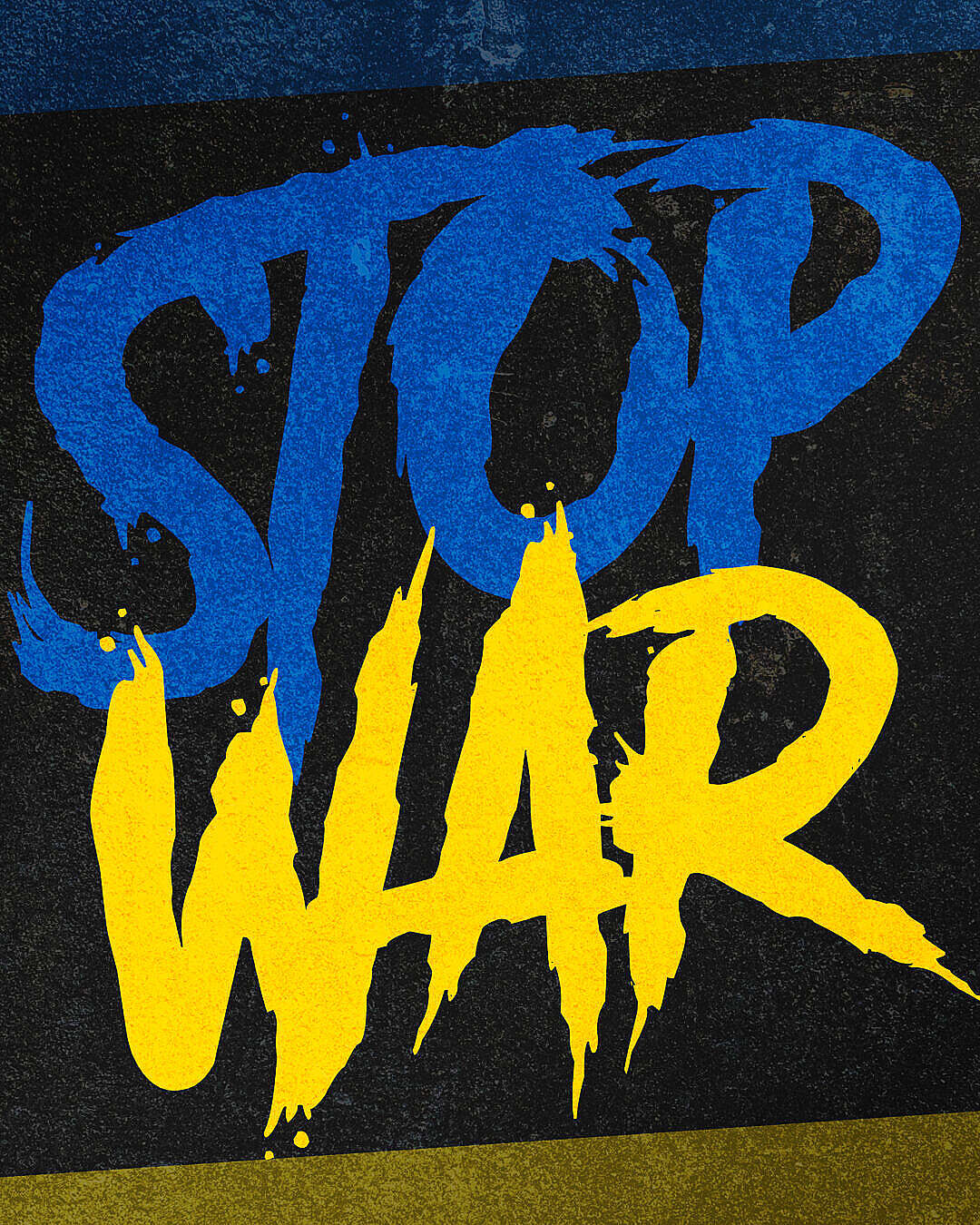 Stop War Ukraine Colors
