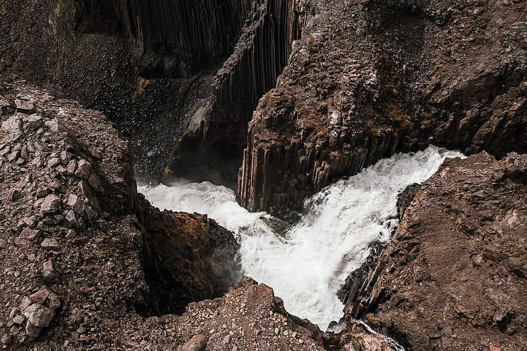 Stream Flowing through The Gorge