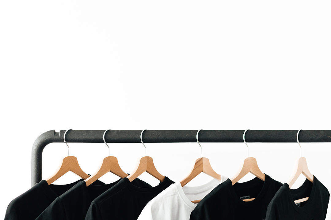 Download T-Shirts on Rack with Room for Text FREE Stock Photo
