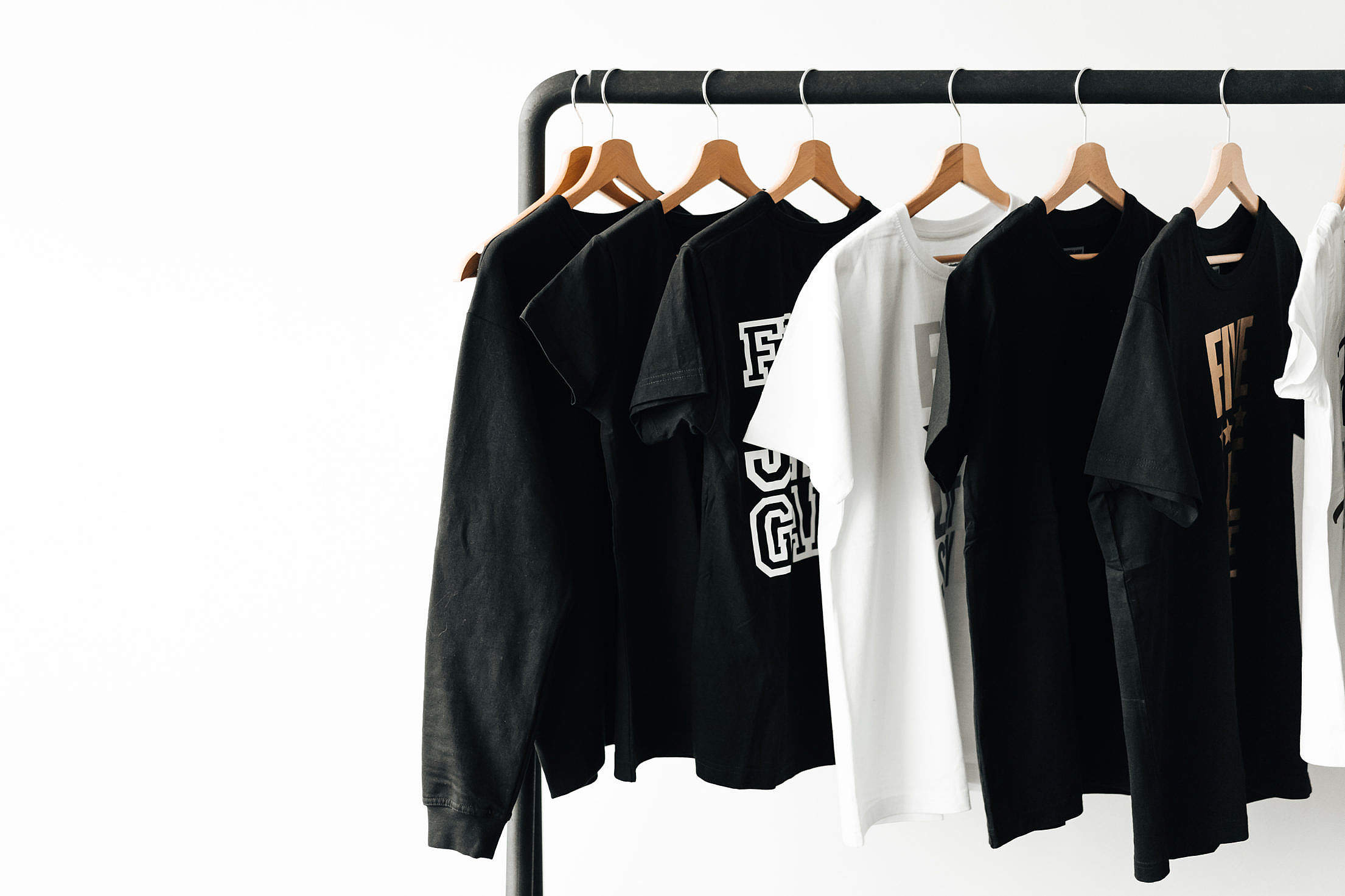 T-Shirts on Rack with Room for Text #2 Free Stock Photo
