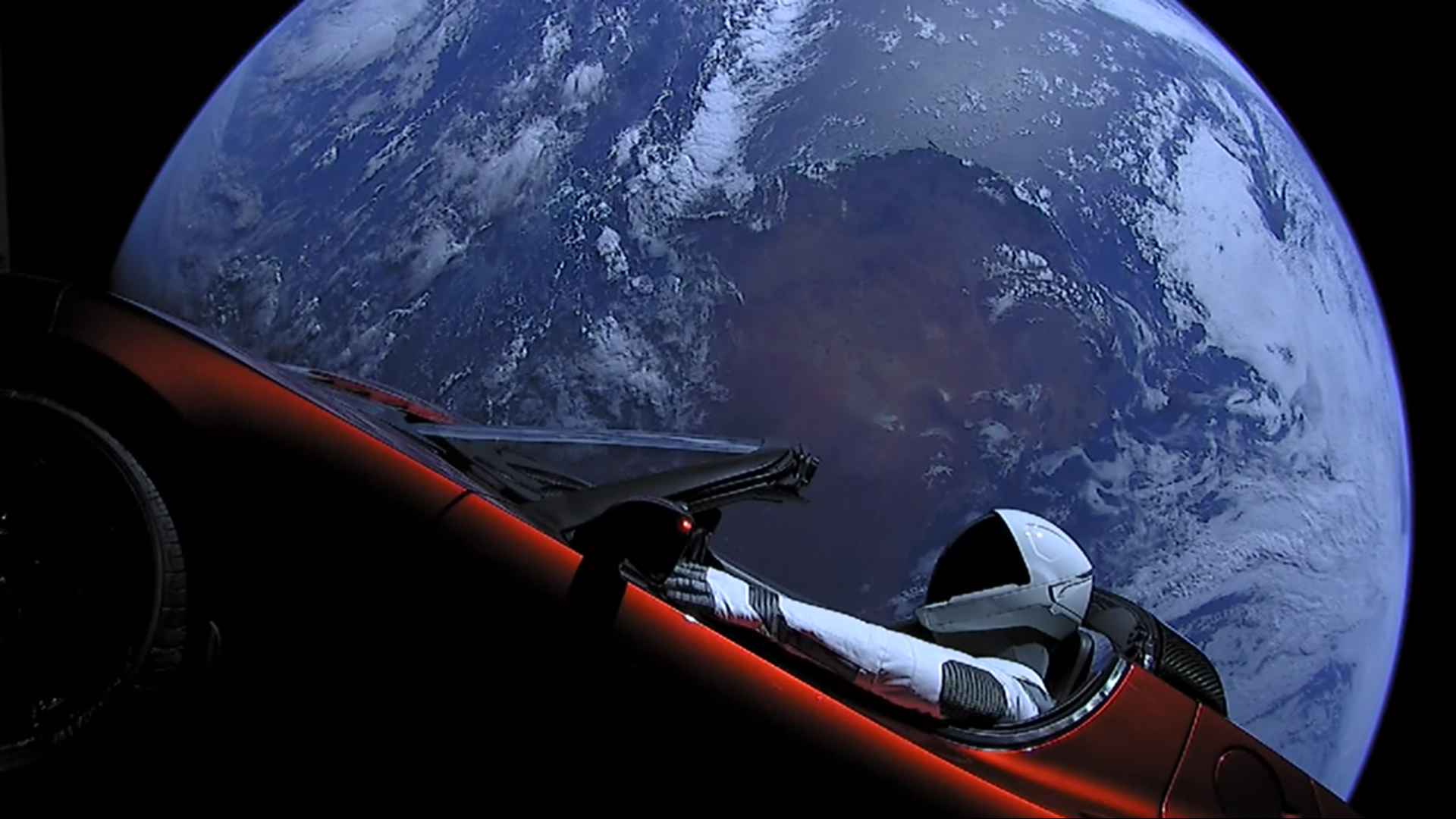 Tesla in Space Falcon Heavy Demo Mission Free Stock Photo