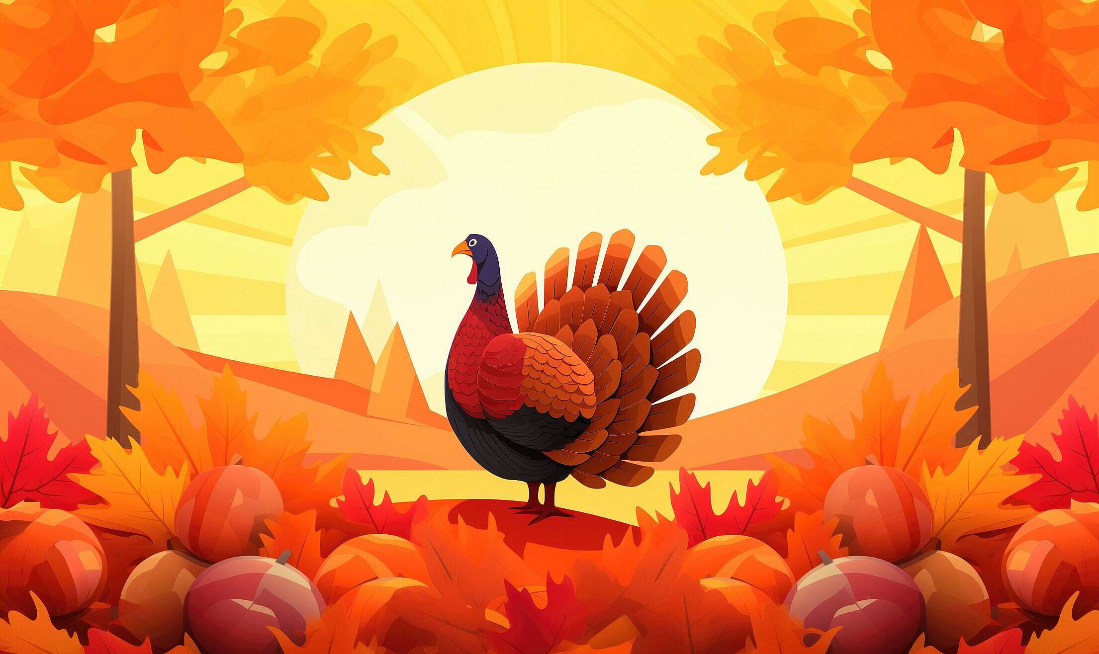 Thanksgiving Day Turkey Cartoon Free Stock Photo | picjumbo
