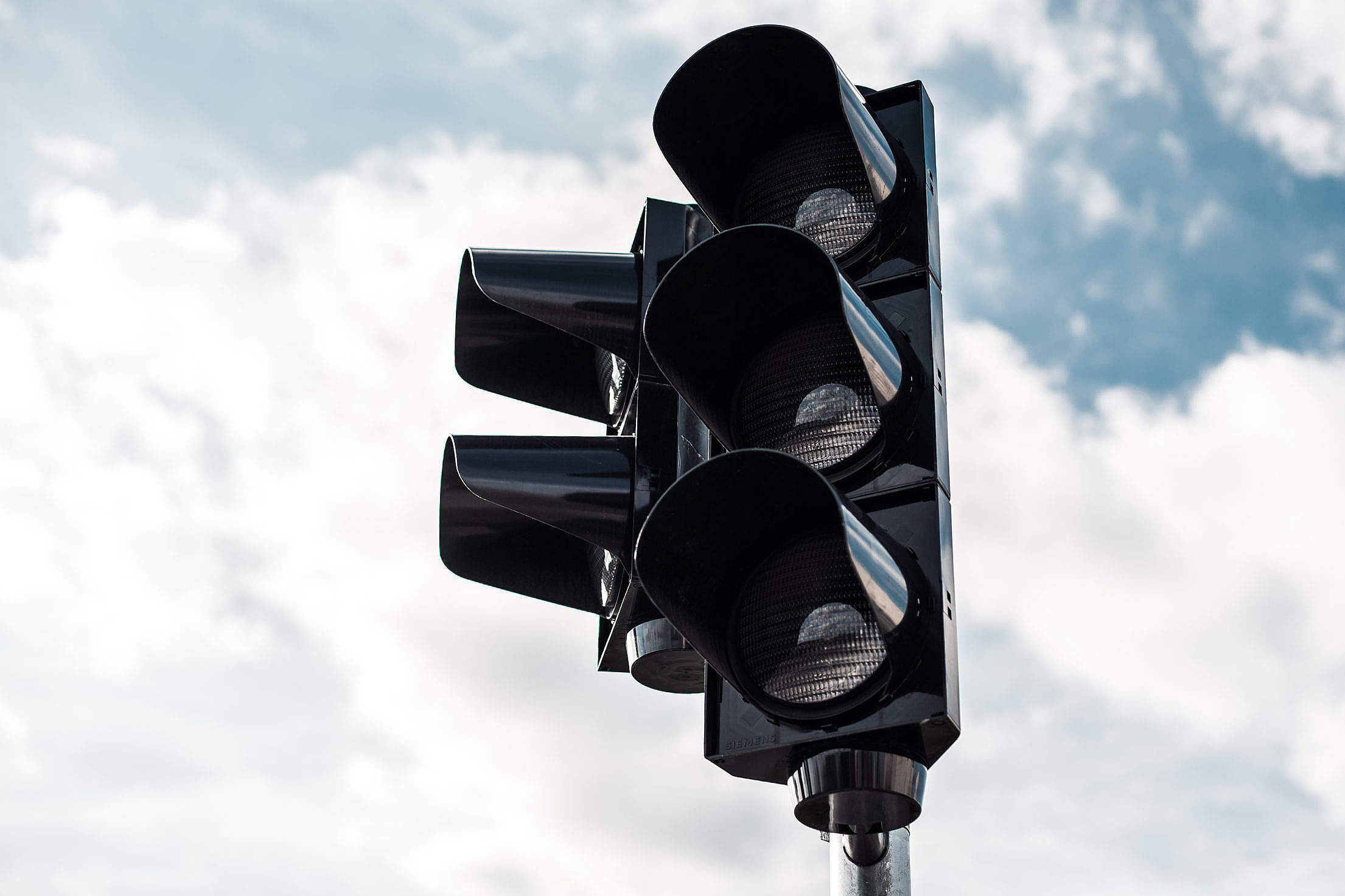 Traffic Lights and Sky With Clouds #2 Free Stock Photo