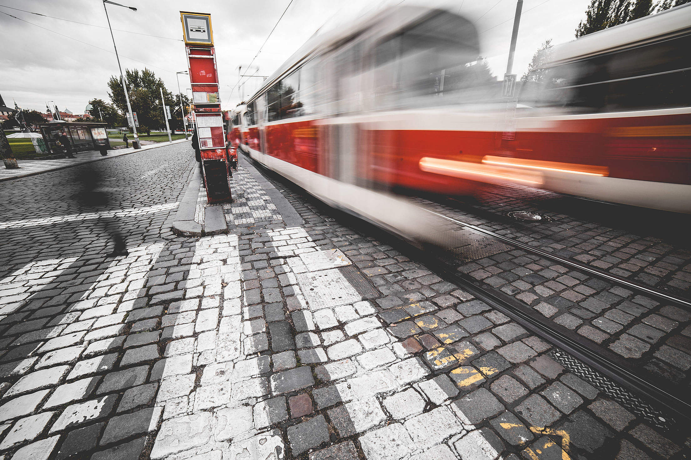 Download Tram Leaving The Tram Stop Free Stock Photo Picjumbo