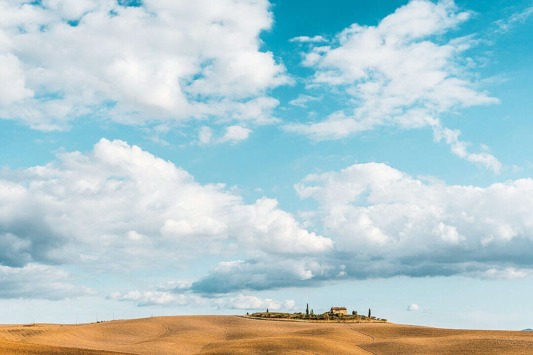 Typical Tuscan Landscape After Harvest, Val d’Orcia Italy