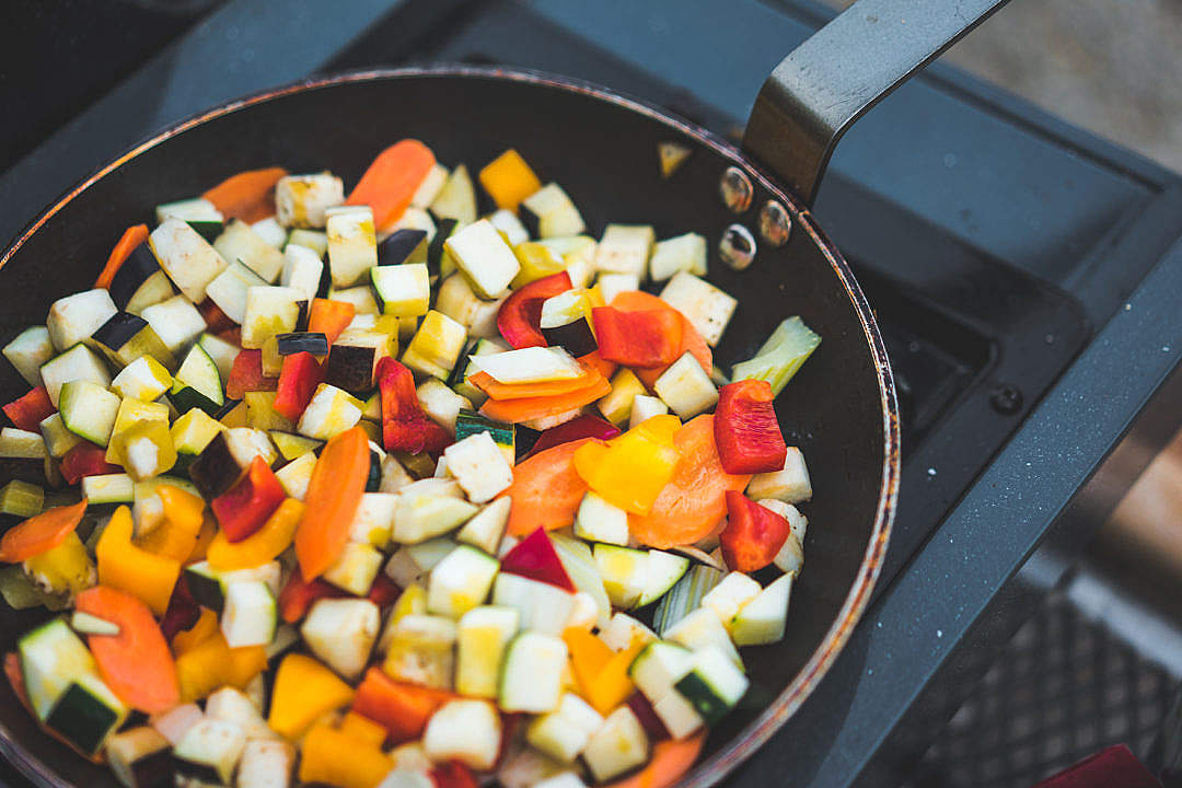 Download Vegetables on a Pan FREE Stock Photo