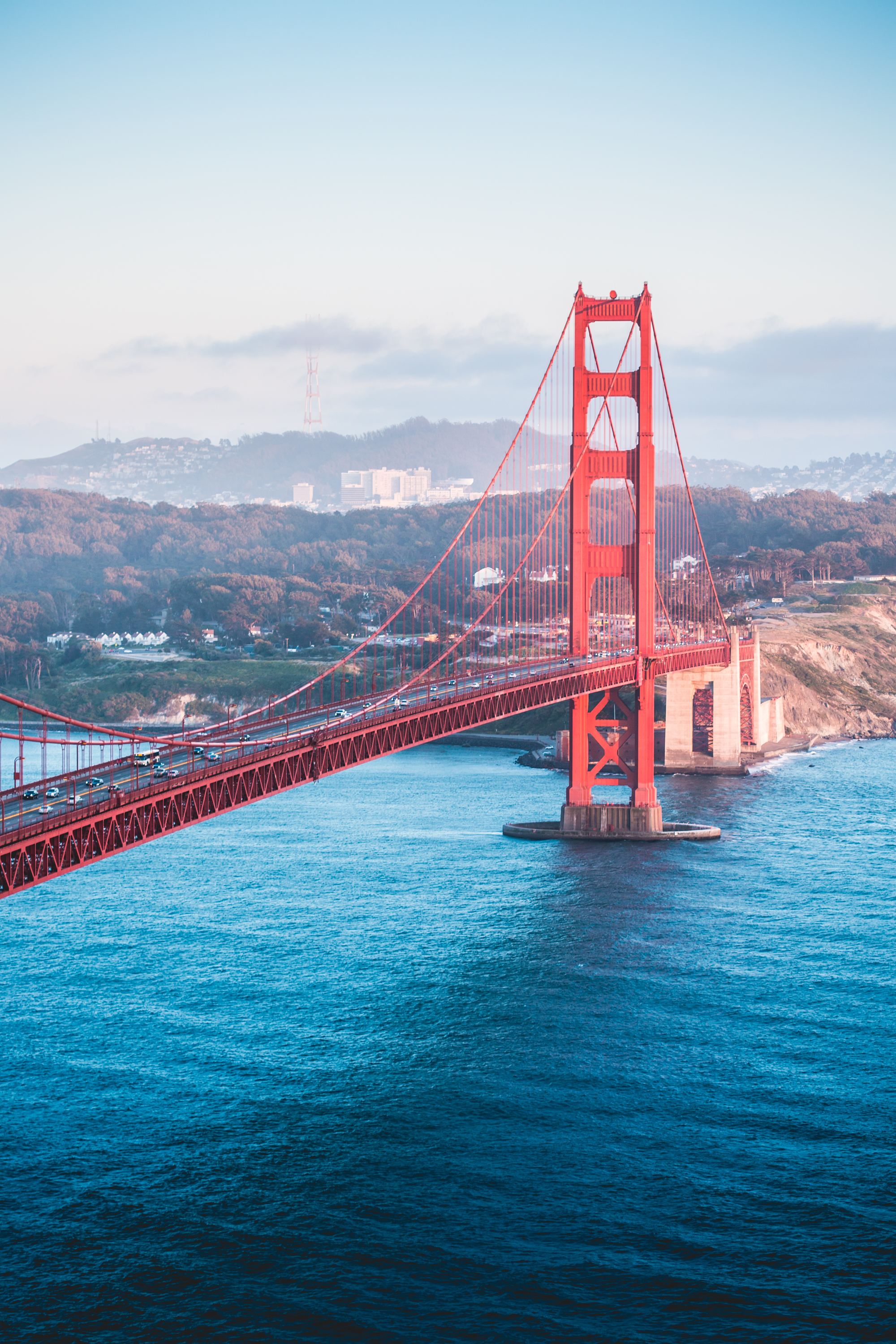 View of the Golden Gate Bridge Vertical Free Stock Photo