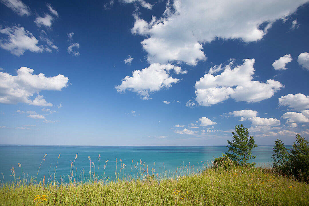 Download View of the Lake Michigan on a Sunny Day FREE Stock Photo