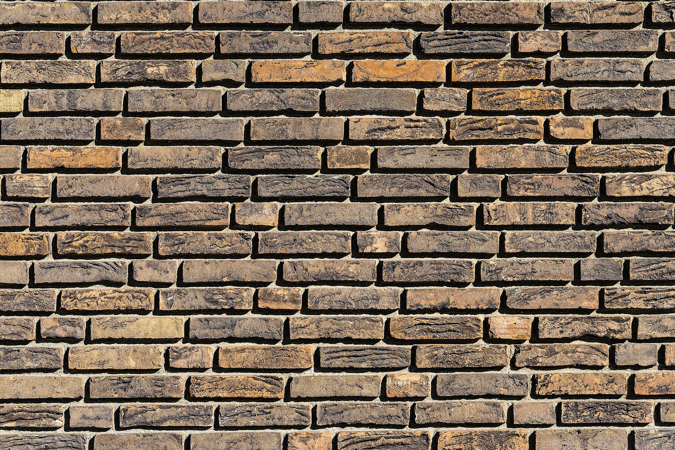 Vintage Brown Bricks Wall Pattern Free Stock Photo