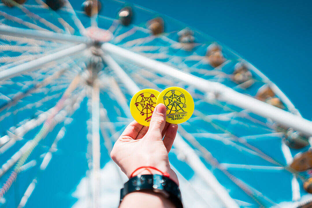 Download Vintage Entry Chips to Ferris Wheel FREE Stock Photo