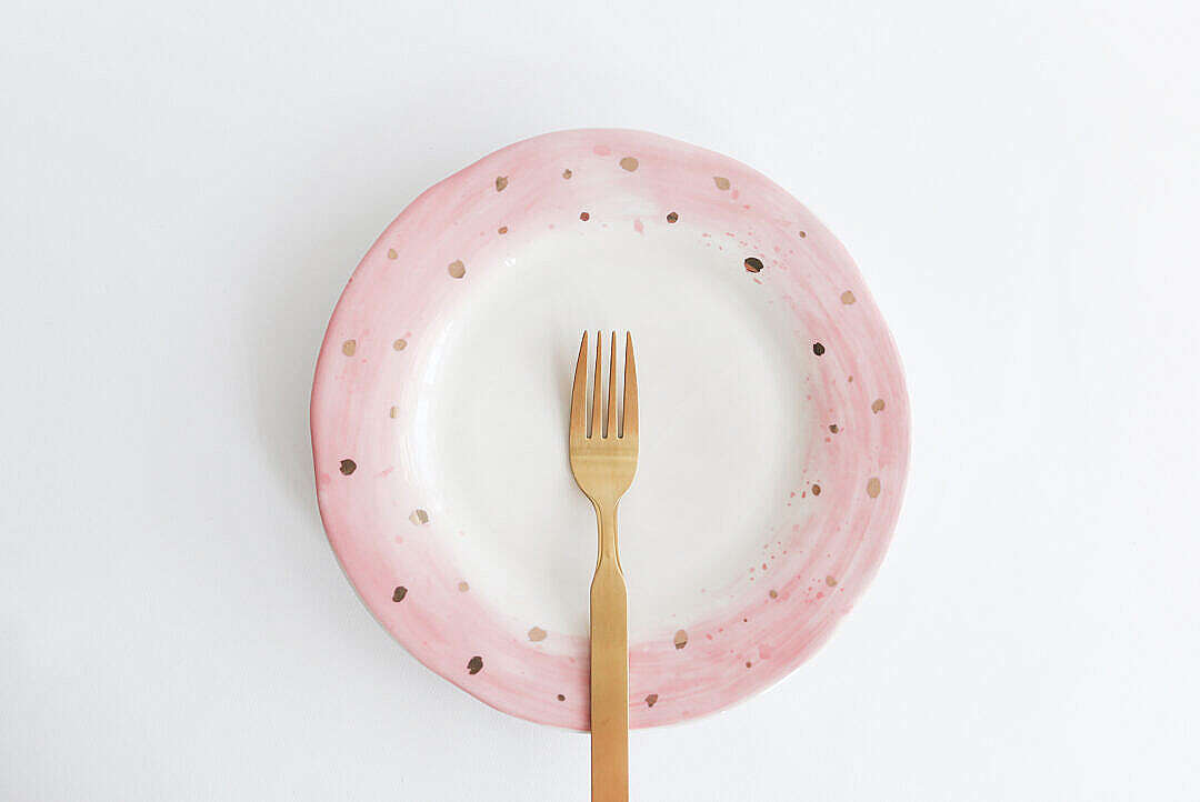 Download Vintage Golden Pink Plate FREE Stock Photo