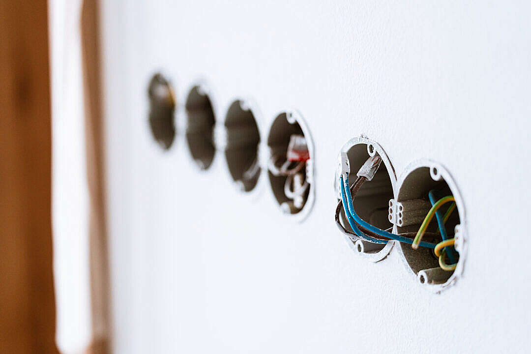 Download Wall Preparation for Electrical Outlets FREE Stock Photo