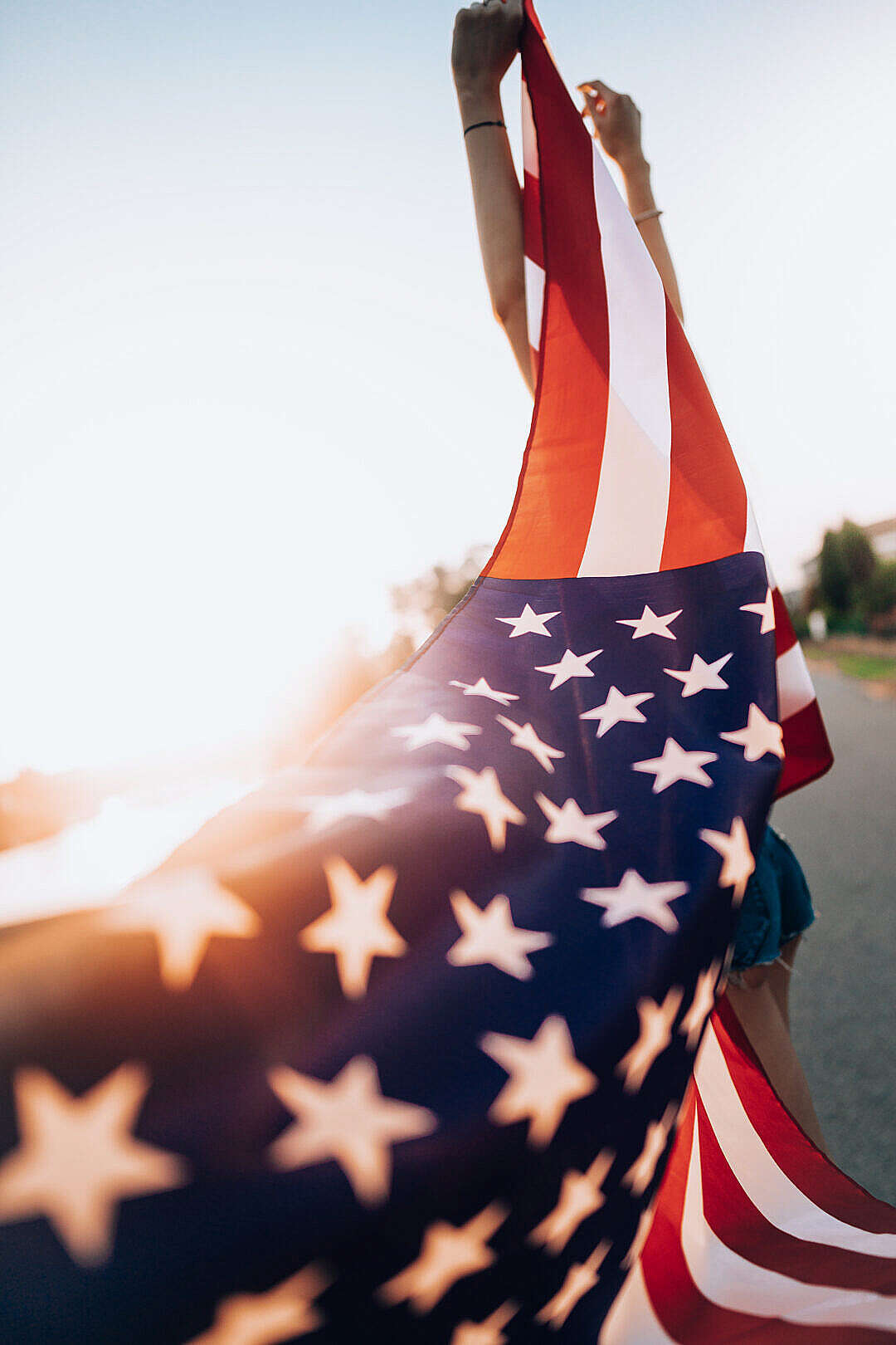 Waving USA Flag