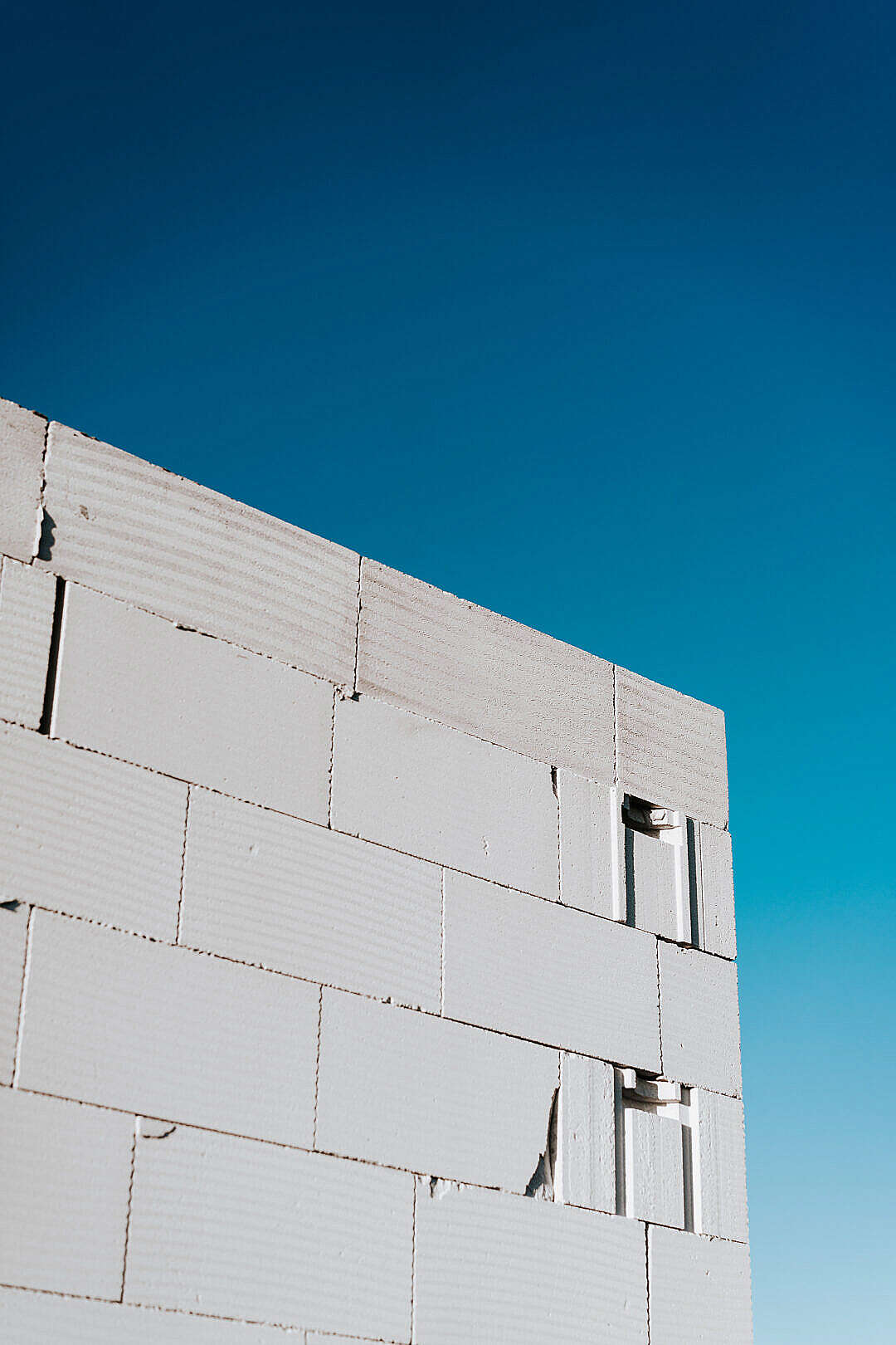 White Brick Wall Construction