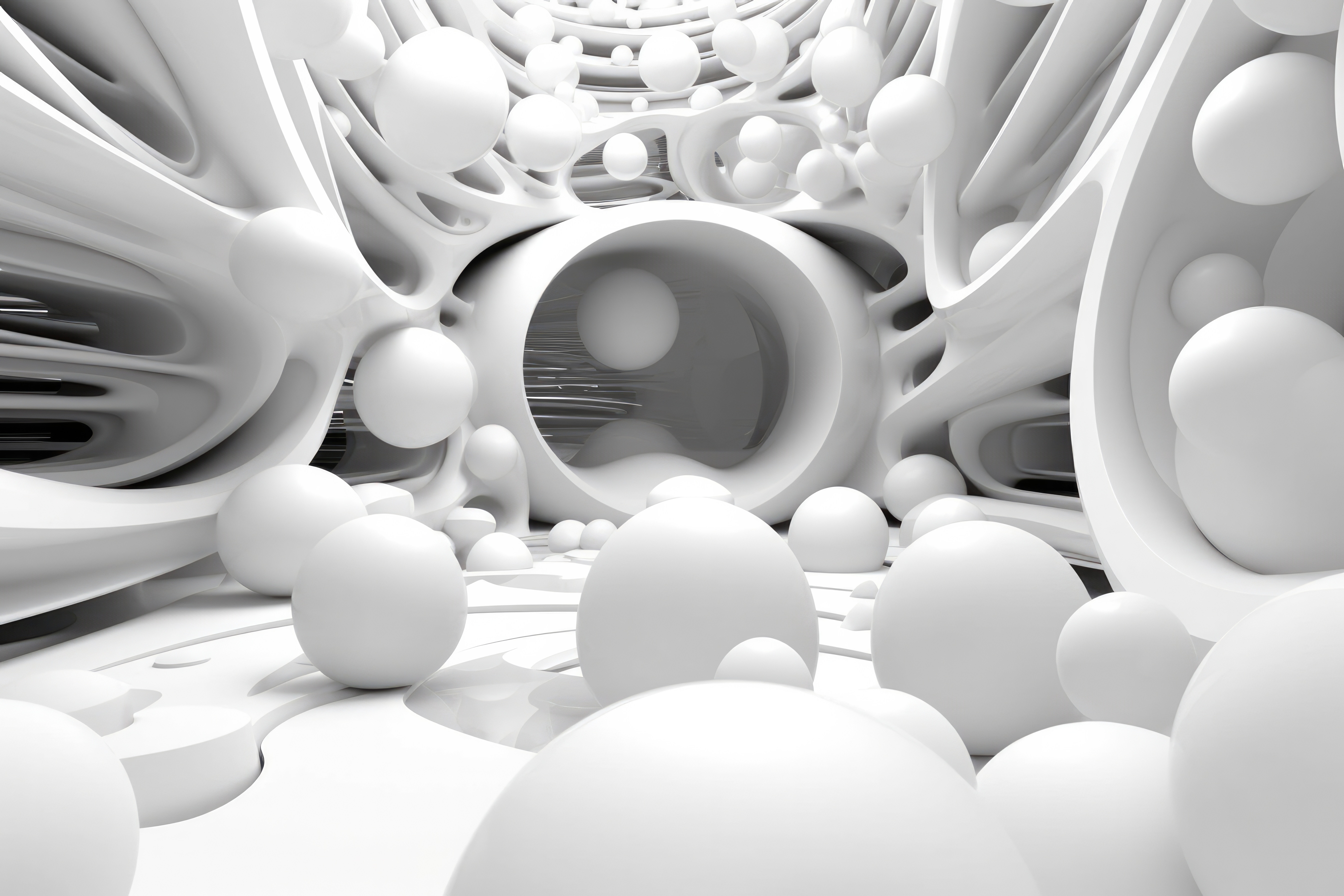 3d abstract wallpaper white