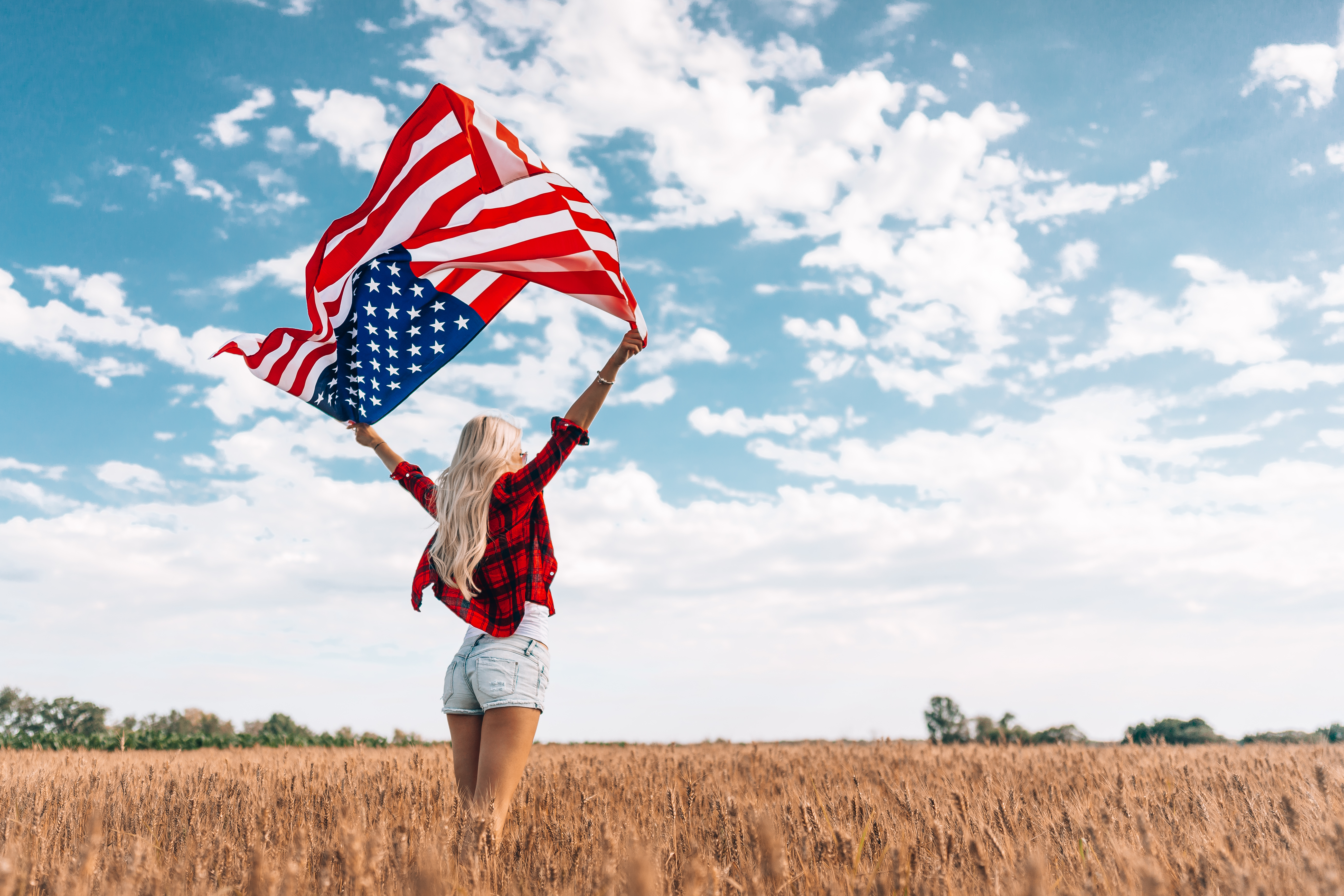 Woman Celebrating Independence Day Free Stock Photo