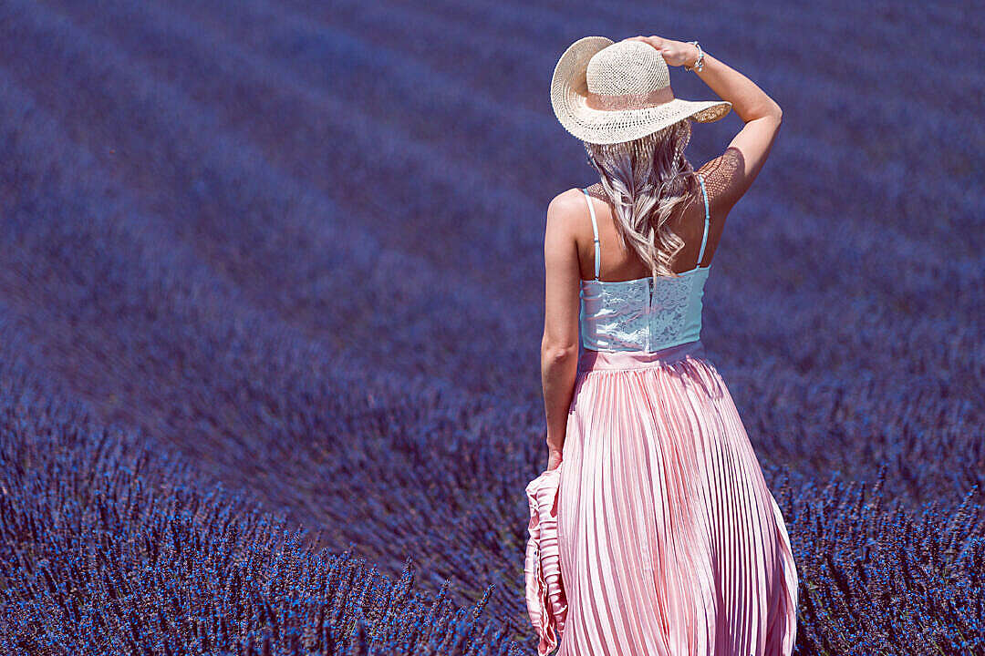 Woman in Lavender Field