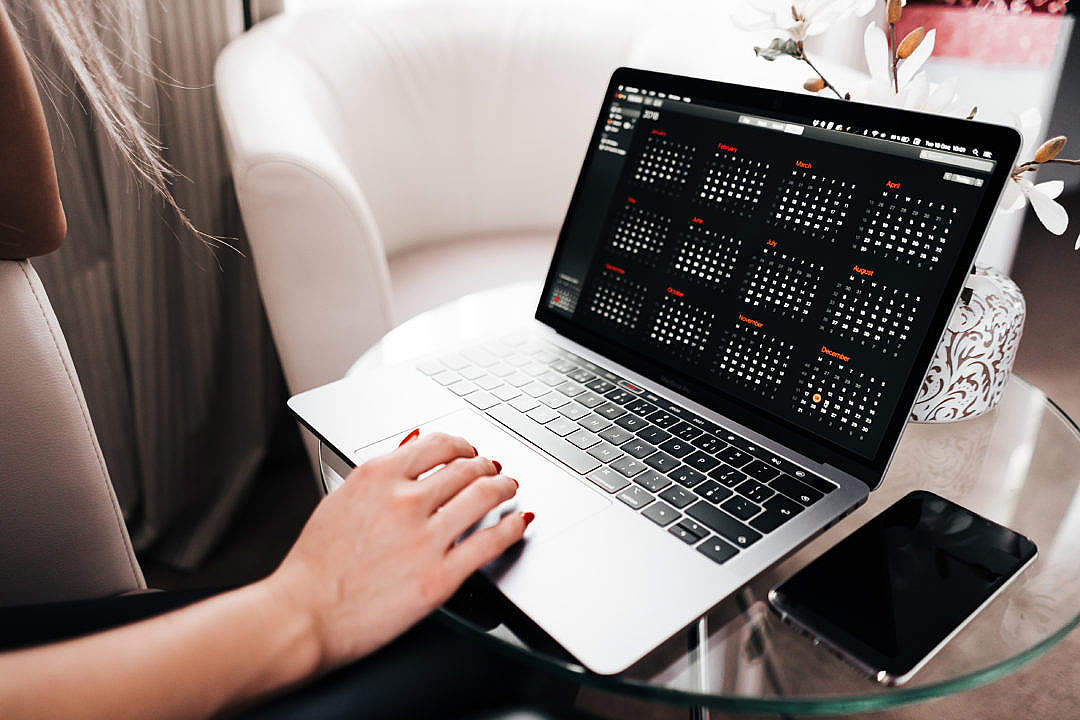 Woman Planning Her Calendar