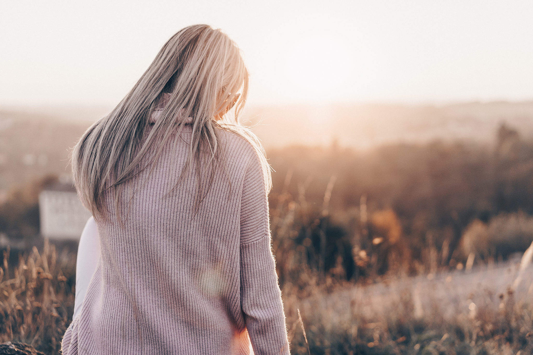 Woman Sitting And Thinking Free Stock Photo Picjumbo