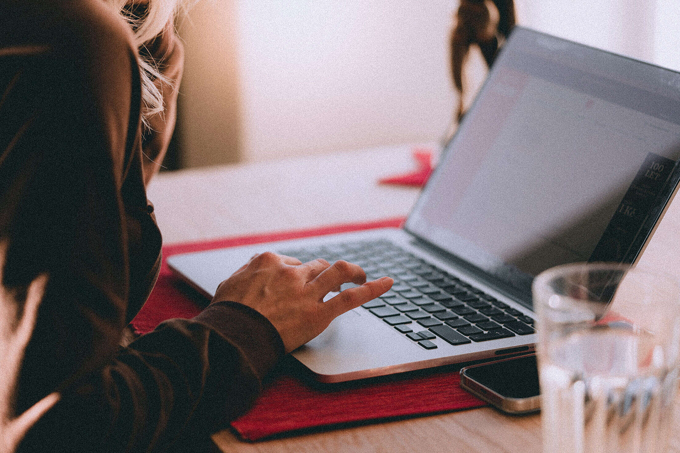 Woman Using Her Laptop Comfortably at Home Free Stock Photo picjumbo
