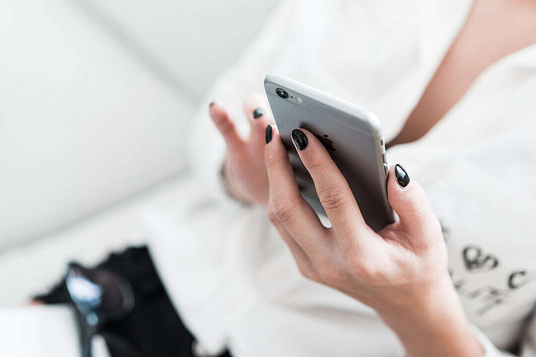 Woman Using Her Smartphone