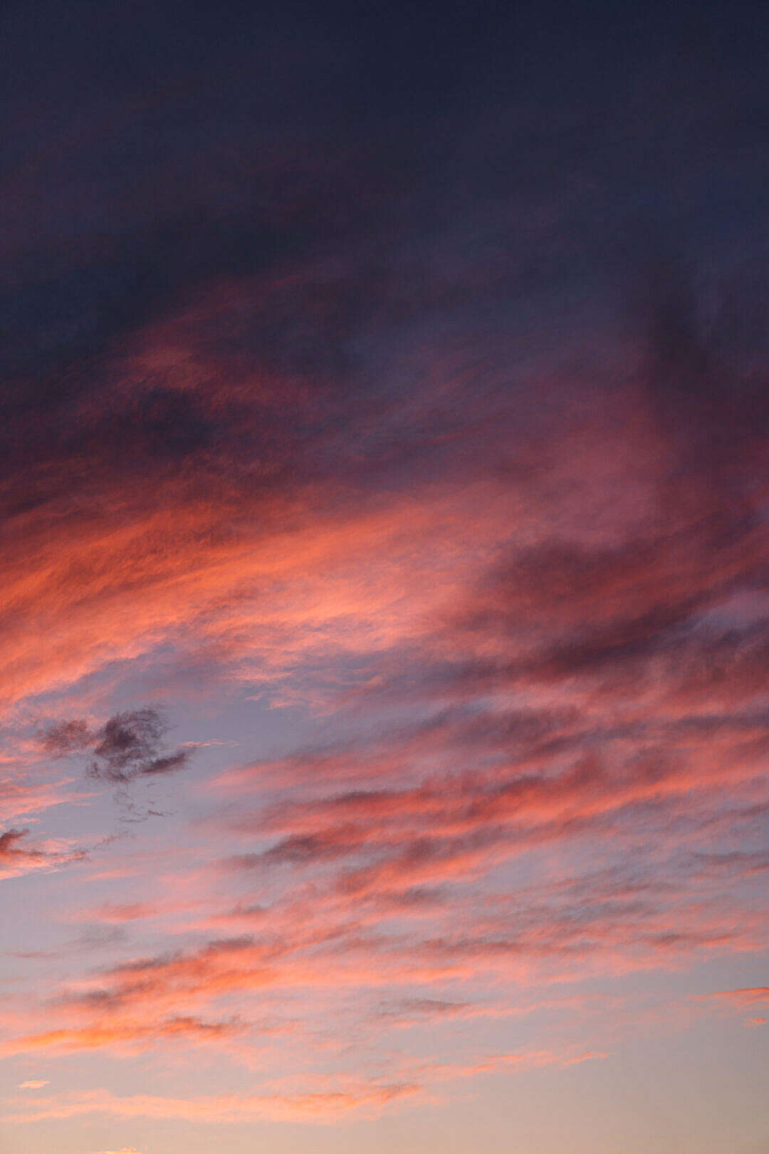 Wonderful Red Clouds Right After Sunset