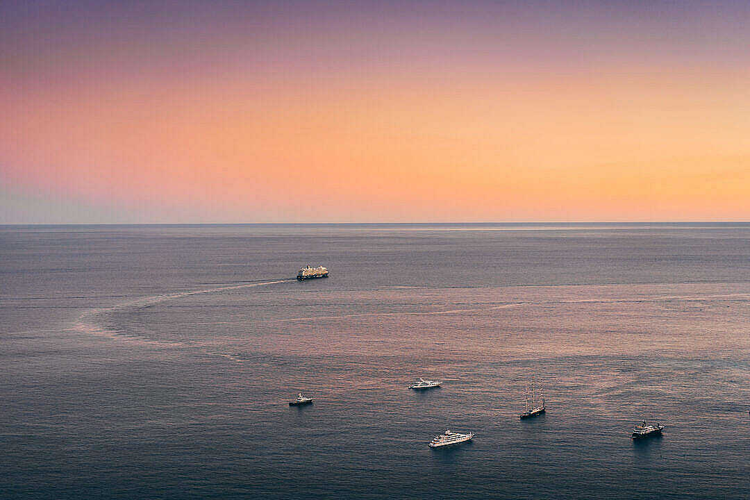 Download Yachts, Boats and Cruise Ship Near Monaco FREE Stock Photo